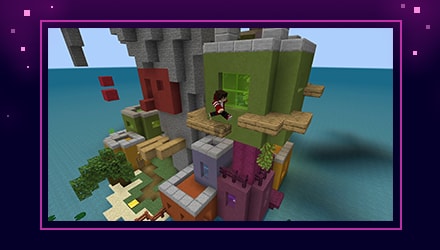 New on Java Realms! The image shows a player parkouring up an island